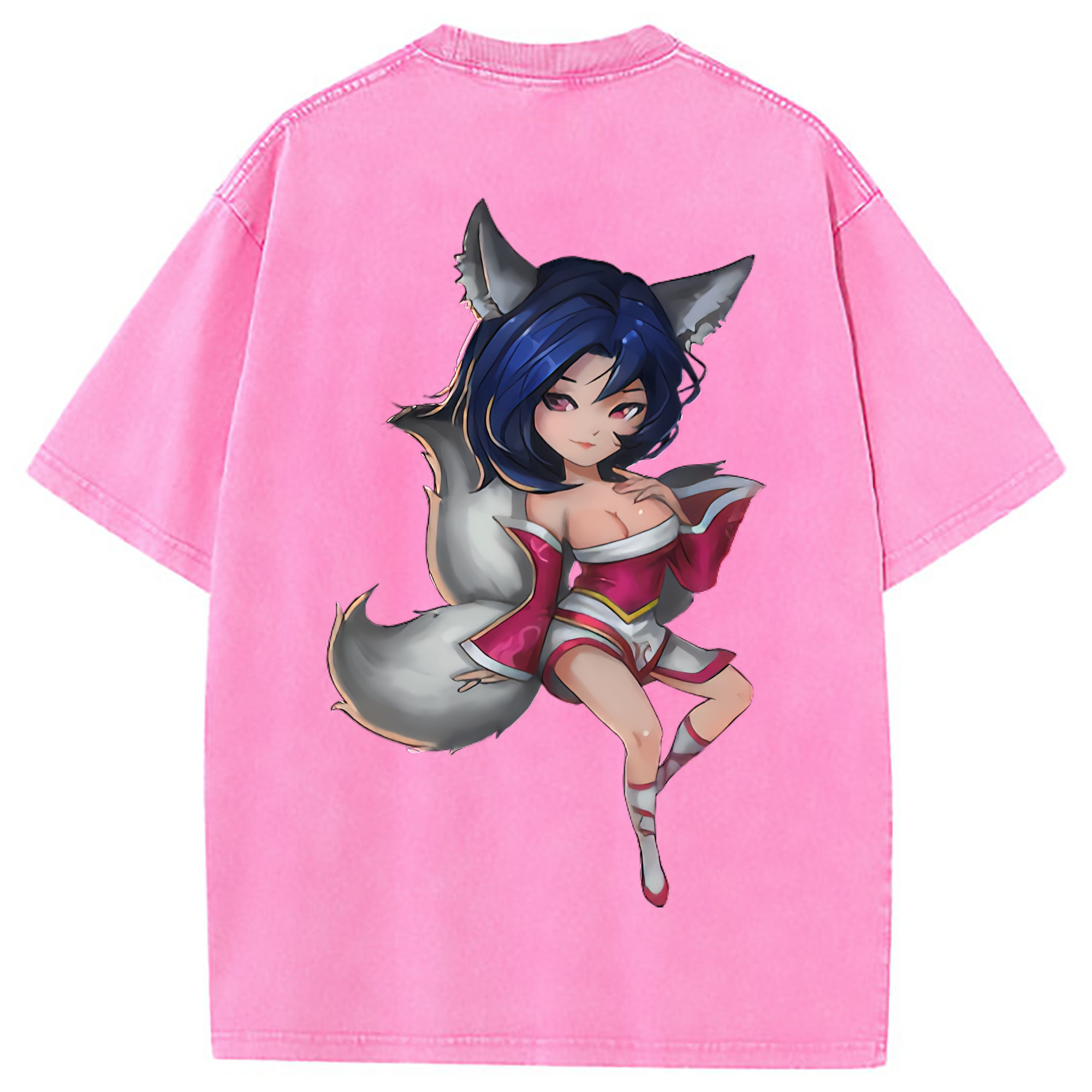（画像用） リーグ・オブ・レジェンド League of Legends LOL 綿100% ヴィンテージ風 半袖Tシャツ（背面プリント）